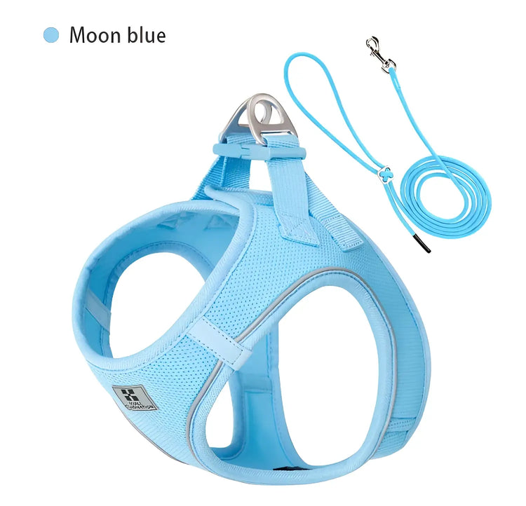 Harnais réfléchissant réglable pour chien - Moon Blue / XXXS