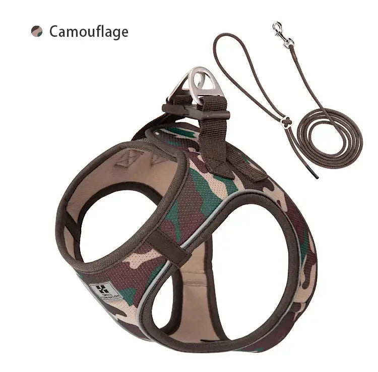 Harnais réfléchissant réglable pour chien - Camouflage / XXXS