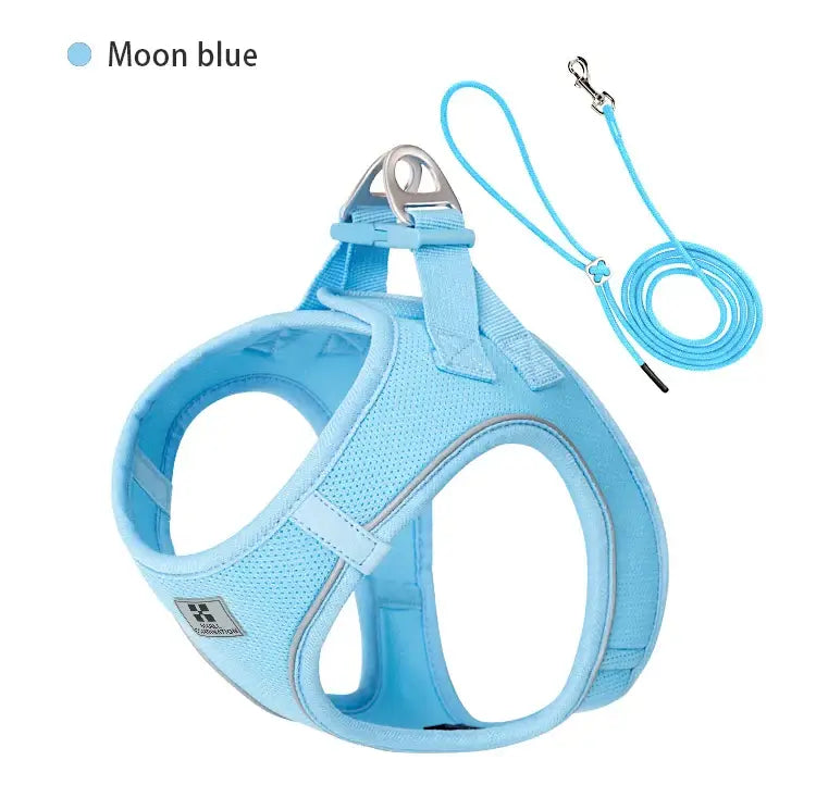 Harnais réfléchissant réglable pour chien - Moon Blue / XXXS