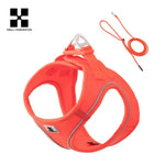 Harnais réfléchissant réglable pour chien - orange / XXXS