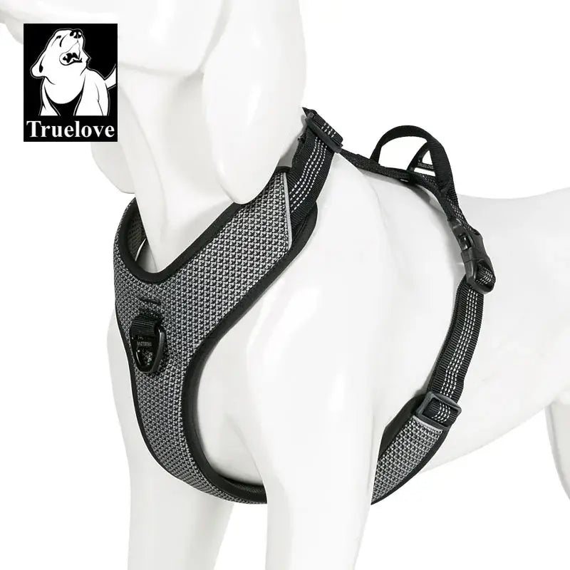 Harnais réfléchissant Truelove pour chien - Black / XL-Chest 81-107in / france