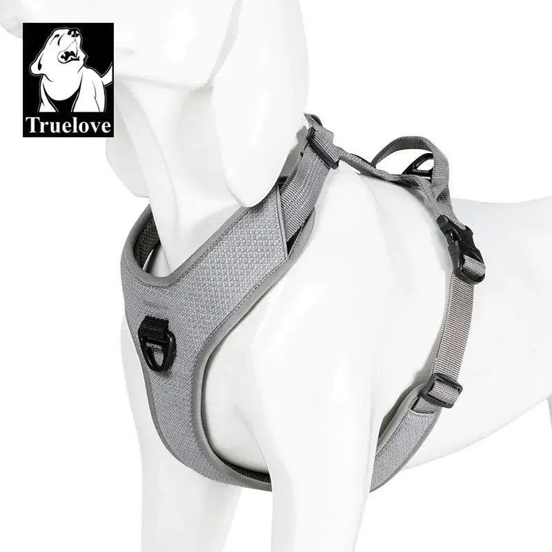 Harnais réfléchissant Truelove pour chien - Gray / M-Chest 56-69in / france