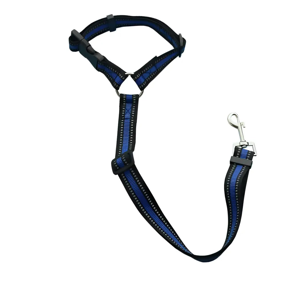 Harnais pour chien réglable de couleur unie - Blue / Poland