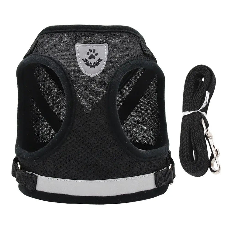 Harnais réglable pour chien et chat - black / XL(7-10kg) / france