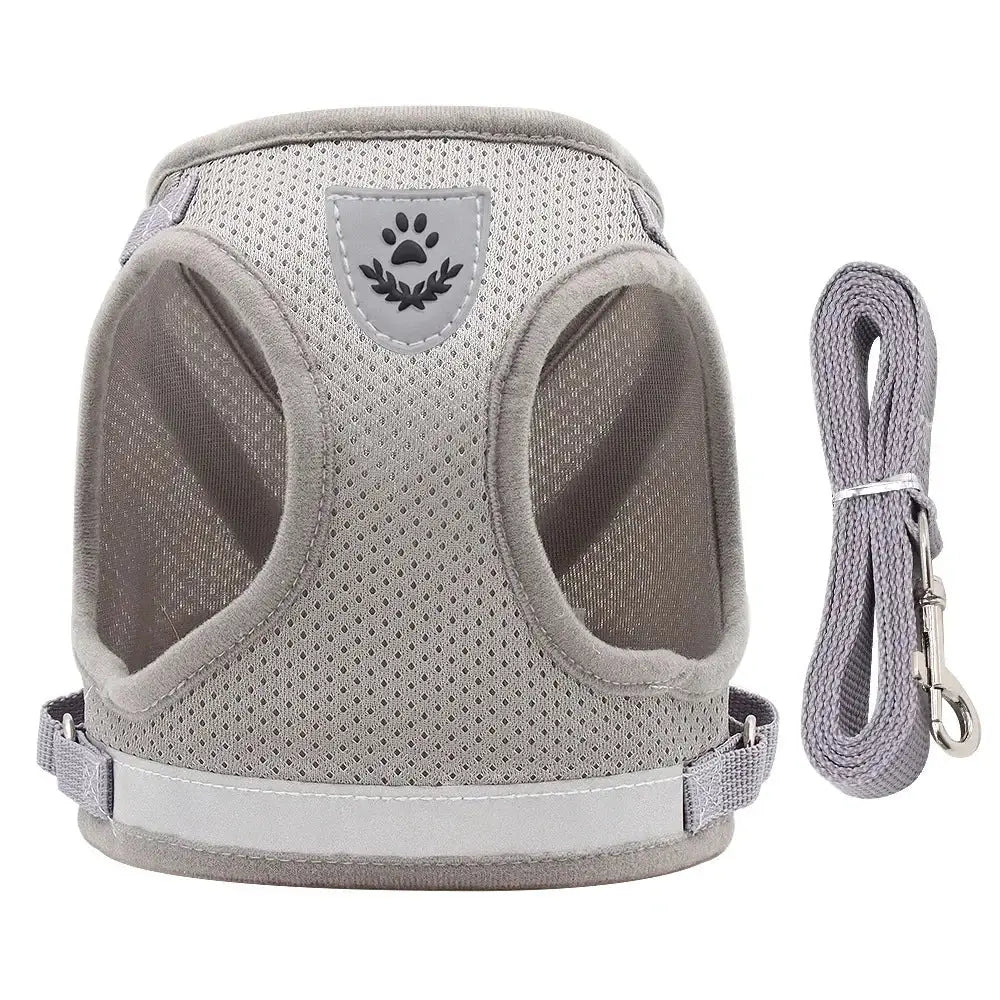 Harnais réglable pour chien et chat - GRAY / XL(7-10kg) / france