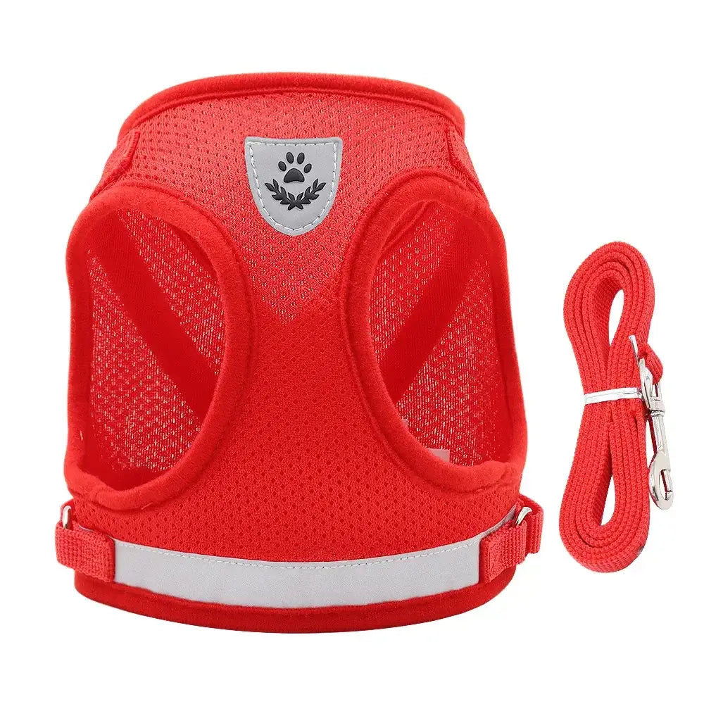 Harnais réglable pour chien et chat - Red / L(4.5-7kg) / france