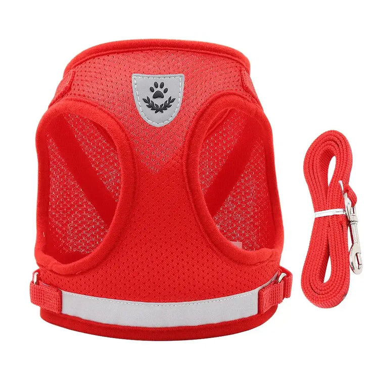 Harnais réglable pour chien et chat - Red / L(4.5-7kg) / france