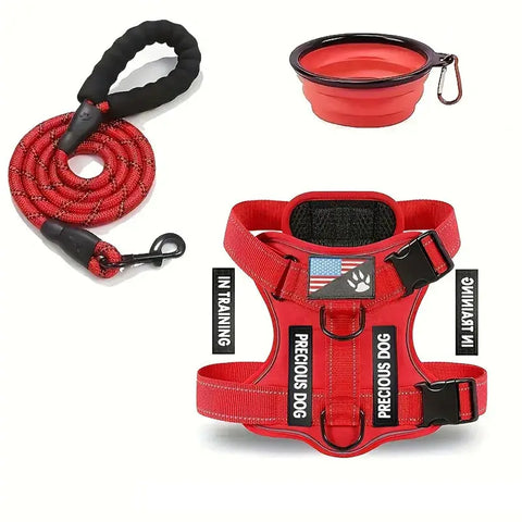 Harnais souple Oxford pour animaux de compagnie - All Red / XL