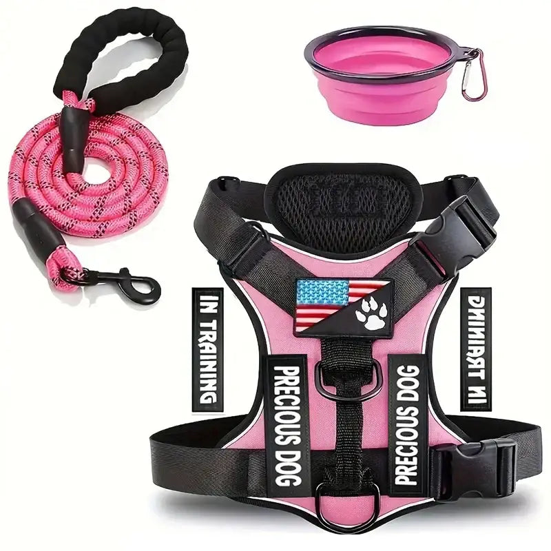 Harnais souple Oxford pour animaux de compagnie - Pink / XS（old）