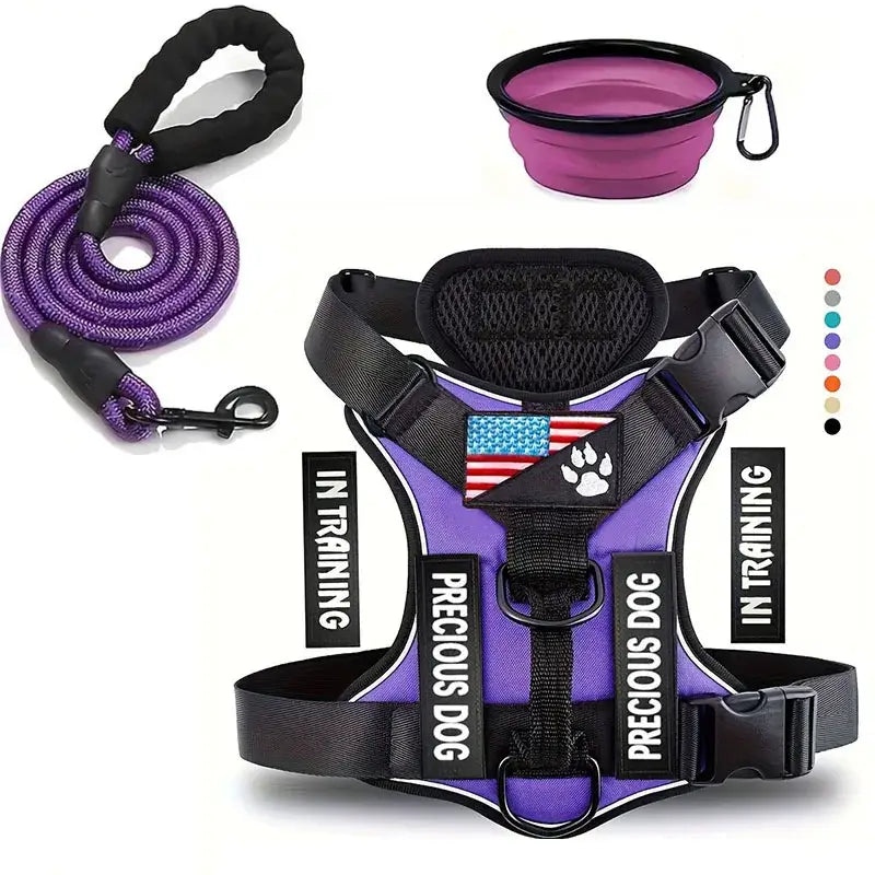 Harnais souple Oxford pour animaux de compagnie - Purple / XS（old）