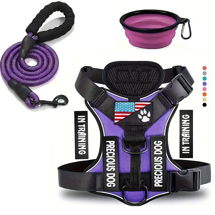 Harnais souple Oxford pour animaux de compagnie - Purple / XS（old）
