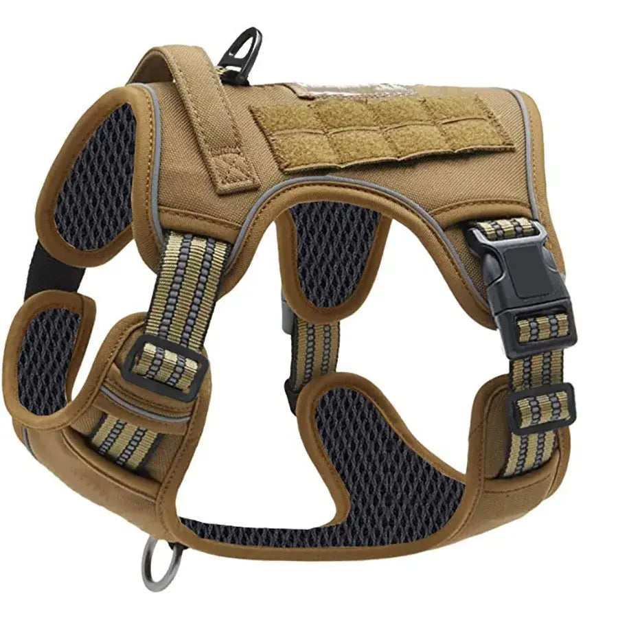 Harnais tactique confortable pour chien - Dark Khaki / XL