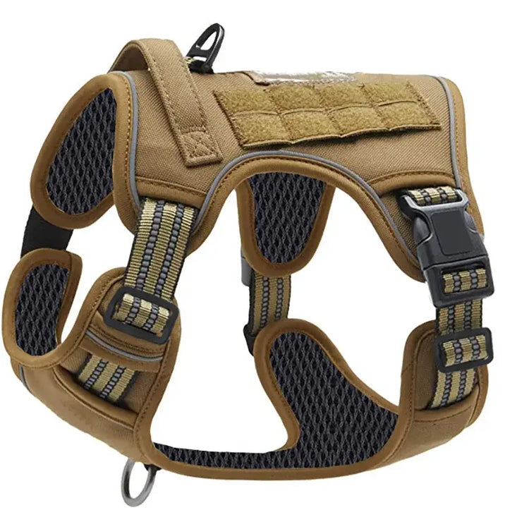 Harnais tactique confortable pour chien - Dark Khaki / XL