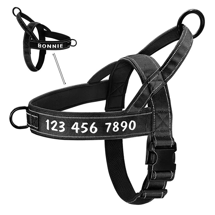 Harnais tactique militaire pour chien - black / S
