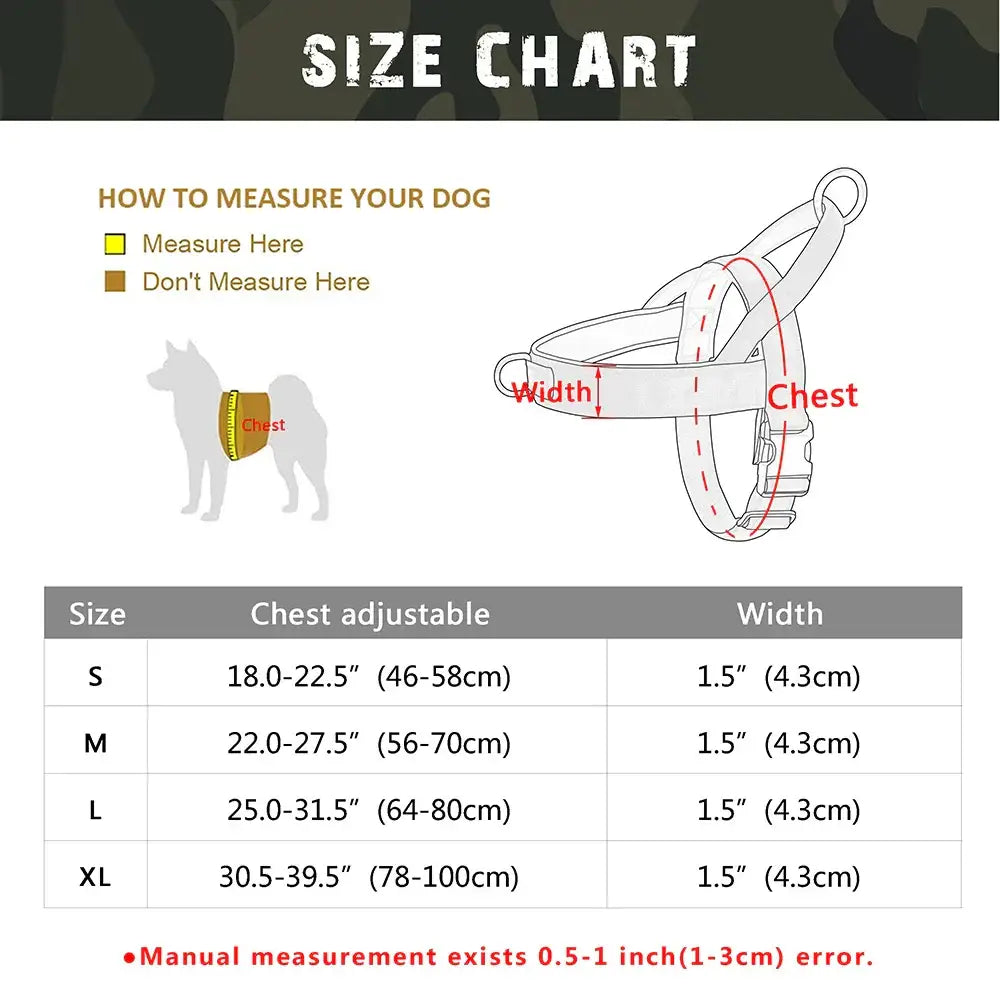Harnais tactique militaire pour chien