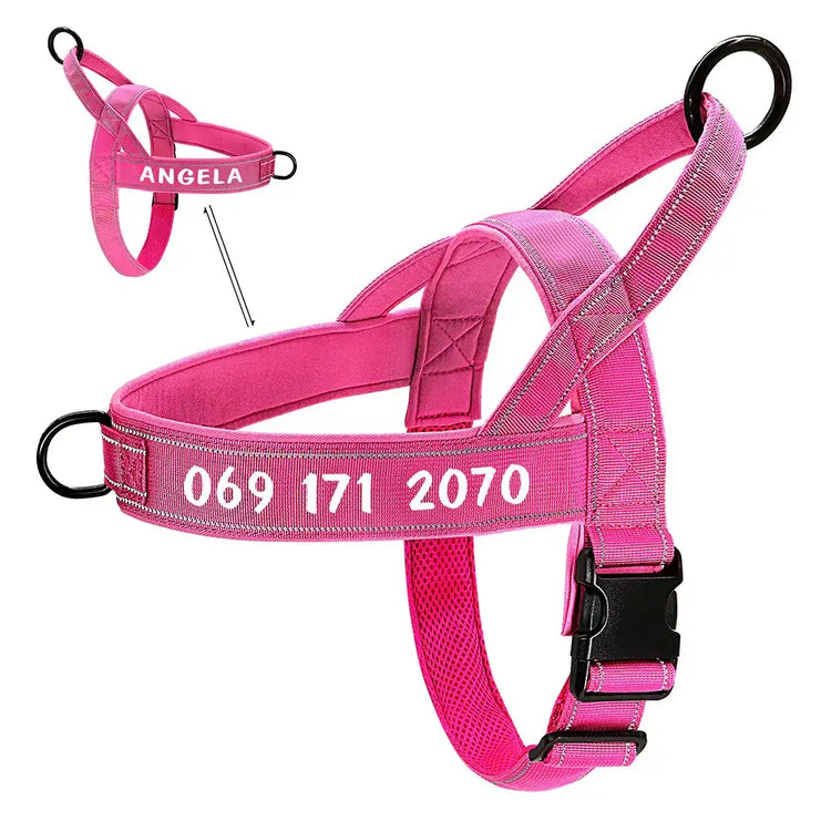 Harnais tactique militaire pour chien - Rose / XL