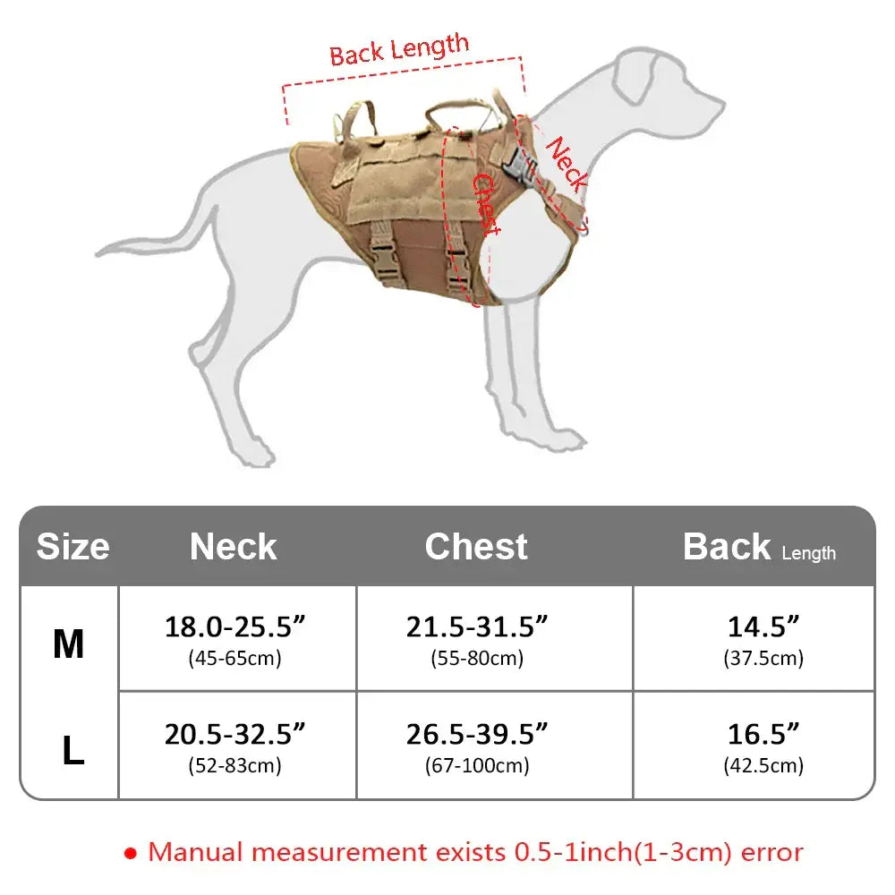 Harnais tactique pour chien