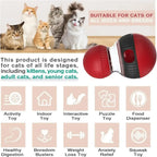 Interactive Cat Feeder Rotating Outlet Puzzle Feeder for Cats Small Dogs Mental Stimulation Exercise Toy for Pets Slow