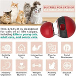 Interactive Cat Feeder Rotating Outlet Puzzle Feeder for Cats Small Dogs Mental Stimulation Exercise Toy for Pets Slow