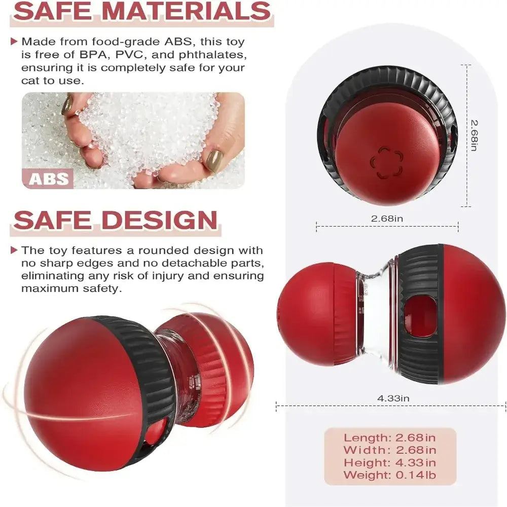 Interactive Cat Feeder Rotating Outlet Puzzle Feeder for Cats Small Dogs Mental Stimulation Exercise Toy for Pets Slow