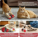 Interactive Cat Feeder Rotating Outlet Puzzle Feeder for Cats Small Dogs Mental Stimulation Exercise Toy for Pets Slow