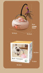 Interactive Cat Toy with Feathers & Laser 360° Obstacle Avoidance Auto Standby USB Charging