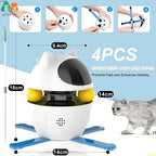 Interactive Cat Toys,3-in-1 Funny Exercise Electric Rotating Cat Toys for Indoor Cats Laser Toy Automatic Cat Ball