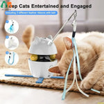 Interactive Cat Toys,3-in-1 Funny Exercise Electric Rotating Cat Toys for Indoor Cats Laser Toy Automatic Cat Ball