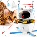 Interactive Cat Toys,3-in-1 Funny Exercise Electric Rotating Cat Toys for Indoor Cats Laser Toy Automatic Cat Ball