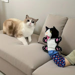 Interactive Cat Wrestling Puppet Toy with Poseable Limbs Plush Stuffed Animal for Indoor Play,Durable & Safe cat toys