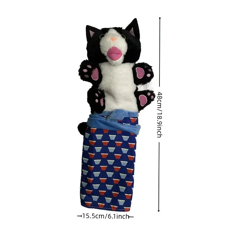 Interactive Cat Wrestling Puppet Toy with Poseable Limbs Plush Stuffed Animal for Indoor Play,Durable & Safe cat toys