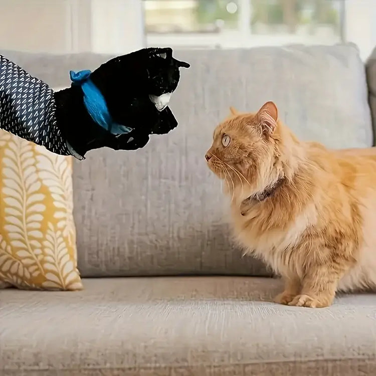 Interactive Cat Wrestling Puppet Toy with Poseable Limbs Plush Stuffed Animal for Indoor Play,Durable & Safe cat toys