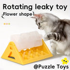 Interactive Dog Food Dispenser Toy Automatic Reward Puzzle Feeder Promotes Mental Durable PP Plastic Triangular Design