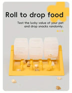 Interactive Dog Food Dispenser Toy Automatic Reward Puzzle Feeder Promotes Mental Durable PP Plastic Triangular Design