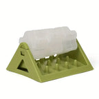 Interactive Dog Food Dispenser Toy Automatic Reward Puzzle Feeder Promotes Mental Durable PP Plastic Triangular Design