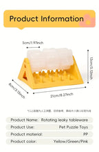 Interactive Dog Food Dispenser Toy Automatic Reward Puzzle Feeder Promotes Mental Durable PP Plastic Triangular Design