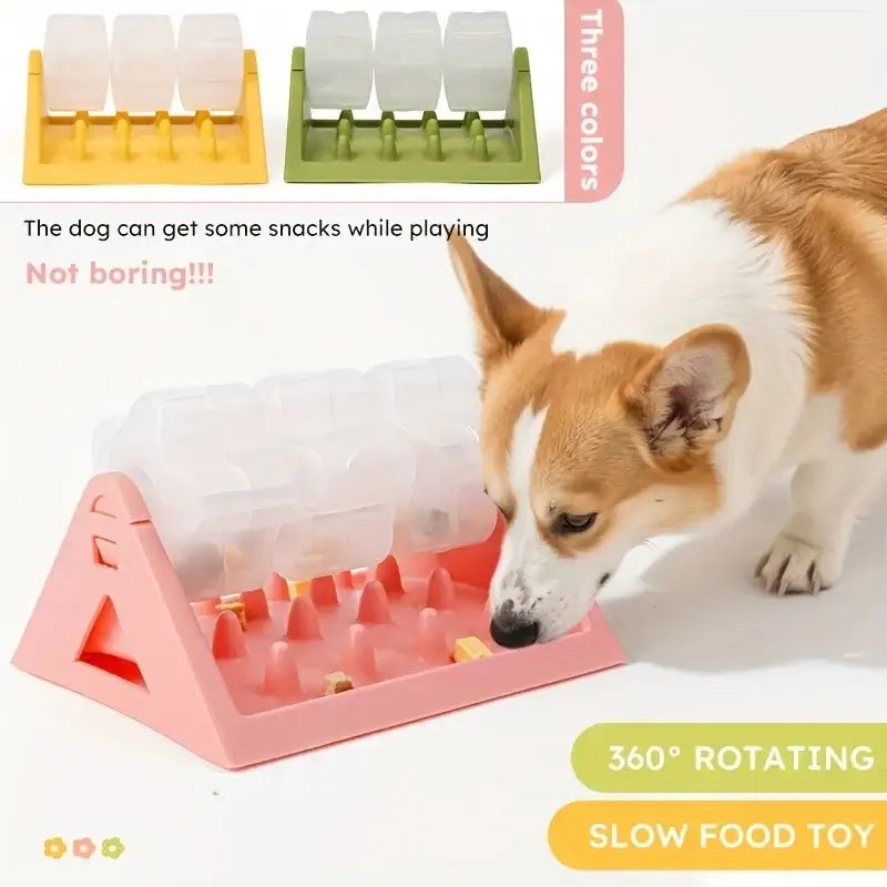 Interactive Dog Food Dispenser Toy Puzzle Feeder with Leak-Proof Design Durable PP Material & Slow-Feeding Design for