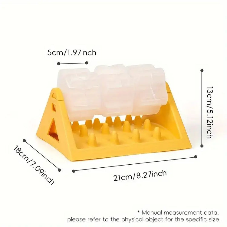 Interactive Dog Food Dispenser Toy - Puzzle Feeder with Leak-Proof Design Slow-Feeding Design & Durable PP Material for