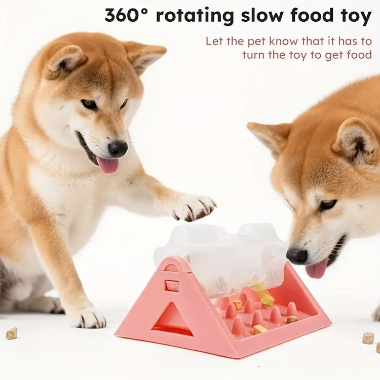 Interactive Dog Food Dispenser Toy - Puzzle Feeder with Leak-Proof Design Slow-Feeding Design & Durable PP Material for
