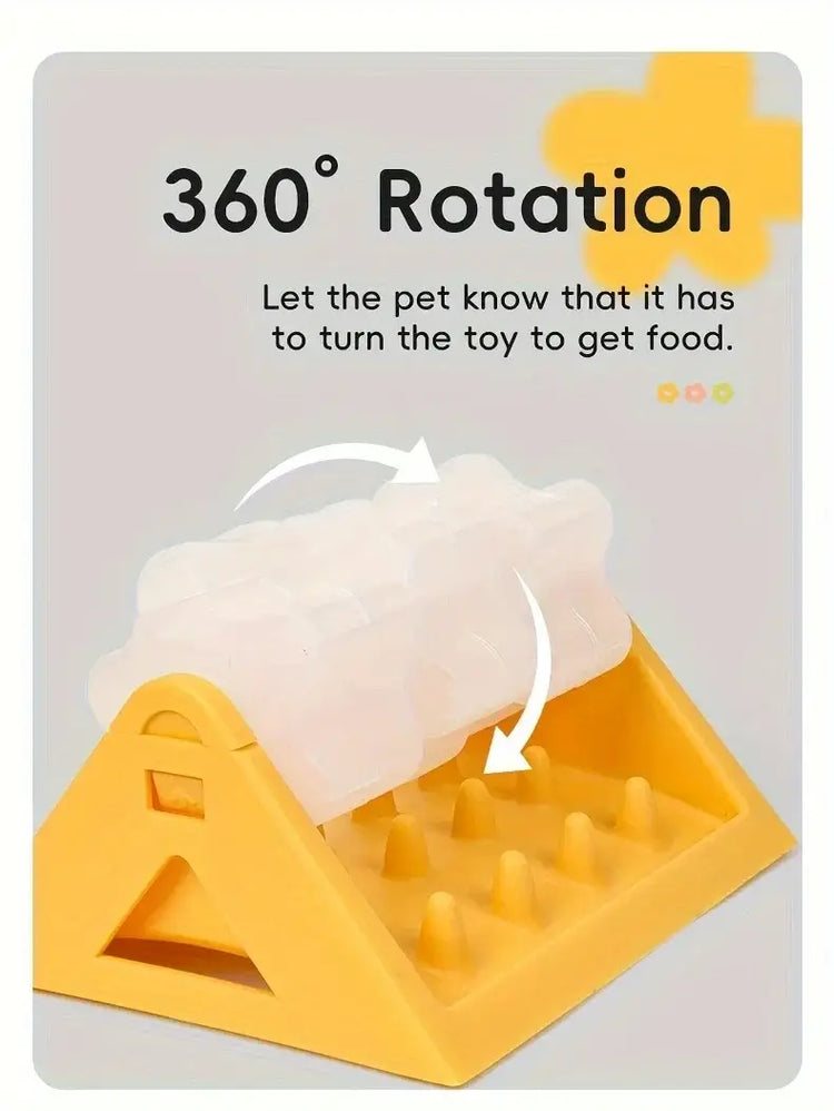 Interactive Dog Food Dispenser Toy - Puzzle Feeder with Leak-Proof Design Slow-Feeding Design & Durable PP Material for