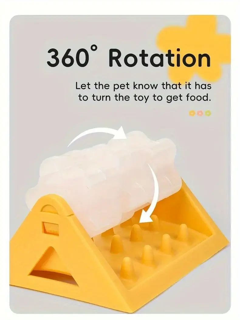 Interactive Dog Food Dispenser Toy - Puzzle Feeder with Leak-Proof Design Slow-Feeding Design & Durable PP Material for