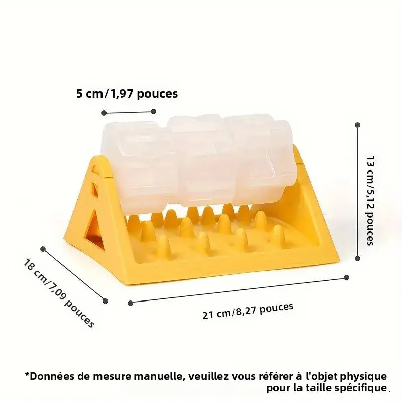 Interactive Dog Food Dispenser Toy - Puzzle Feeder with Leak-Proof Design Slow-Feeding Design & Durable PP Material for