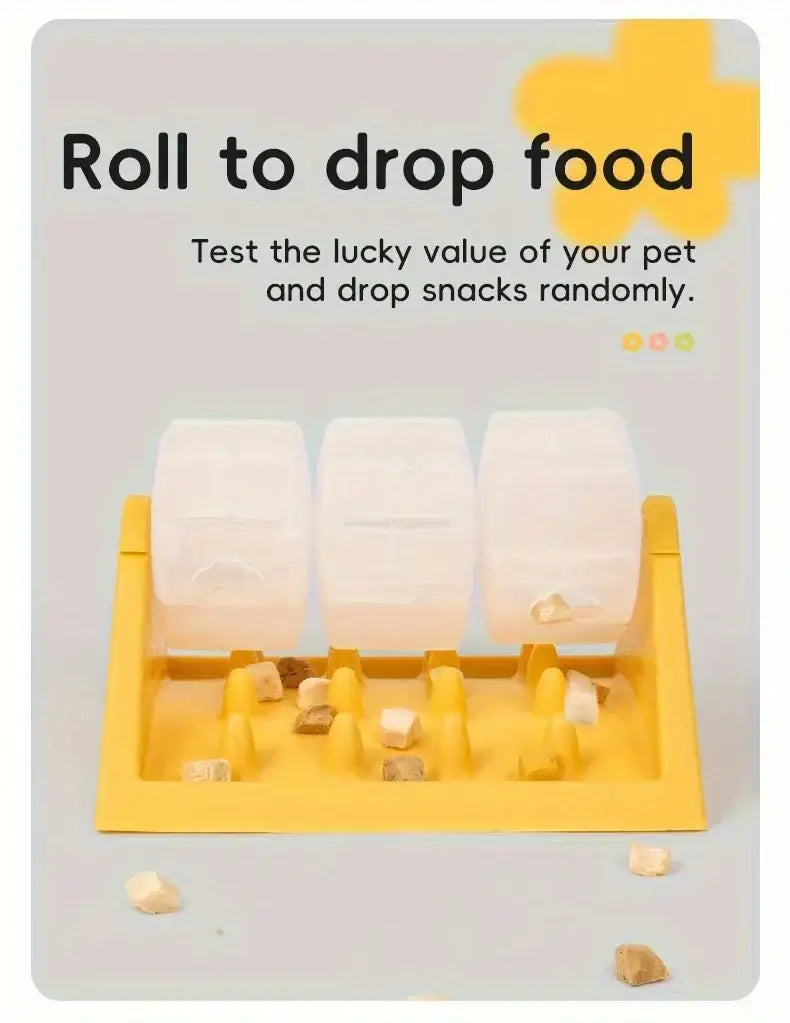 Interactive Dog Food Dispenser Toy - Puzzle Feeder with Leak-Proof Design Slow-Feeding Design & Durable PP Material for