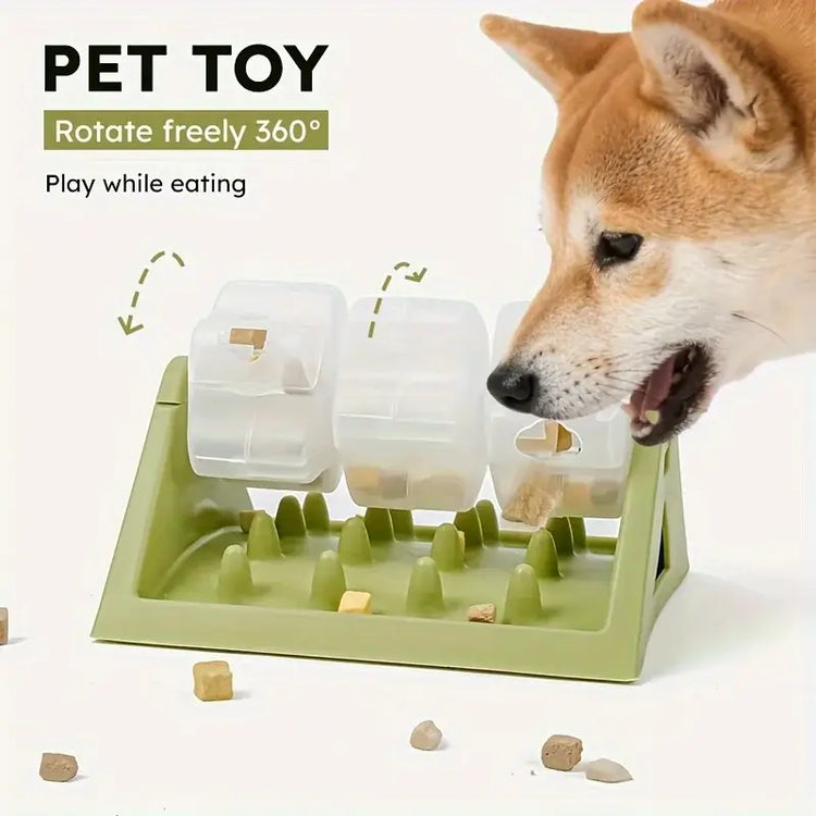 Interactive Dog Food Dispenser Toy - Puzzle Feeder with Leak-Proof Design Slow-Feeding Design & Durable PP Material for