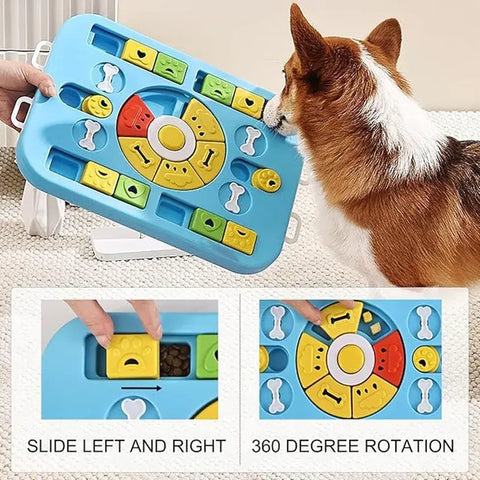 Interactive Dog Puzzle Toy for Large Medium Small Dogs and Cats 4 Ways to Play Slow Feeder Promotes Digestion Easy to