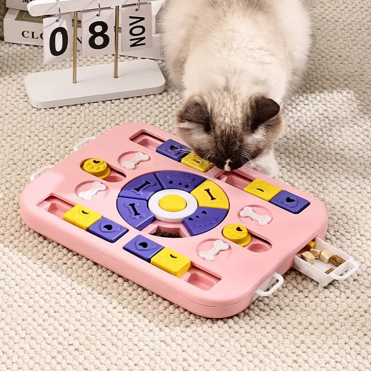 Interactive Dog Puzzle Toy for Large Medium Small Dogs and Cats 4 Ways to Play Slow Feeder Promotes Digestion Easy to