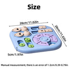 Interactive Dog Puzzle Toys Plastic Treat Dispensing Slow Feeder with Non Slip Base Dog Mental Stimulation Toys Pet