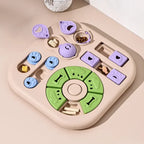 Interactive Dog Puzzle Toys Plastic Treat Dispensing Slow Feeder with Non Slip Base Dog Mental Stimulation Toys Pet