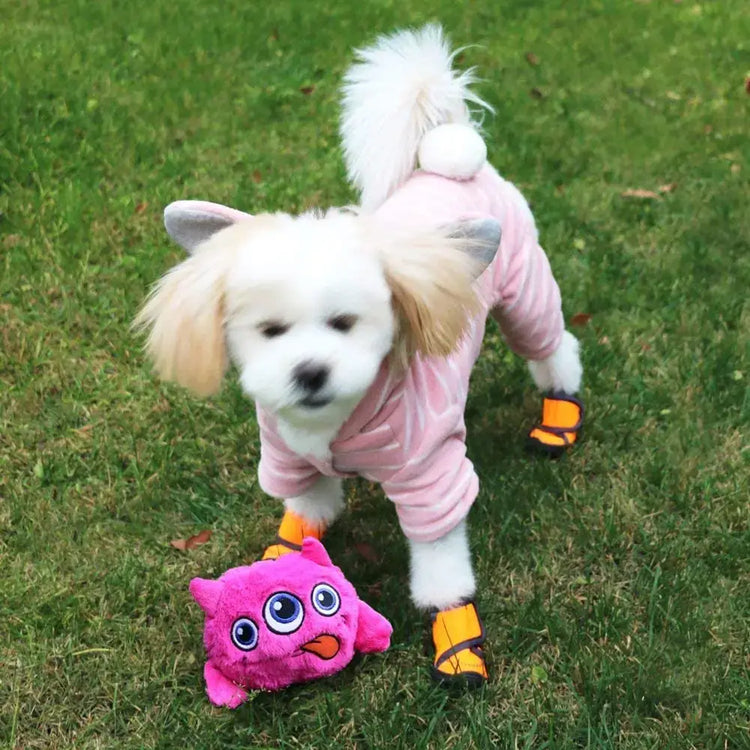 Interactive Dog Toys Bouncing Giggle Shaking Ball Dog Plush Toy Electronic Vibrating Automatic Moving Sounds Monster