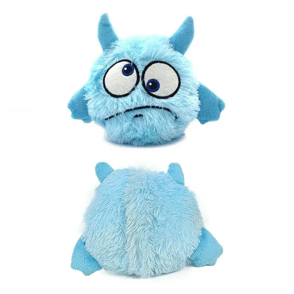 Interactive Dog Toys Bouncing Giggle Shaking Ball Dog Plush Toy Electronic Vibrating Automatic Moving Sounds Monster